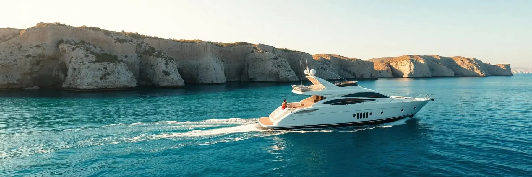Motoryacht vor der Küste von Santa Ponsa, Mallorca