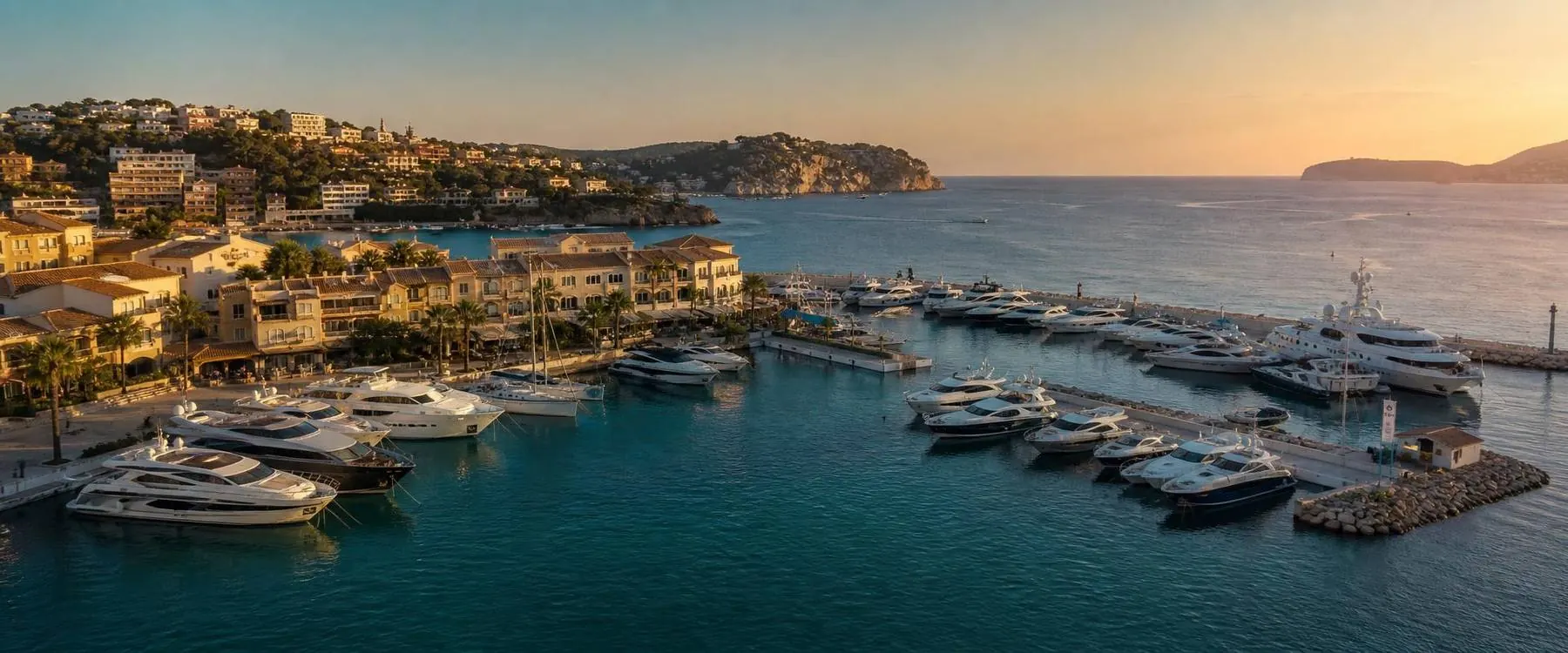 Yachthafen Santa Ponsa bei Sonnenuntergang